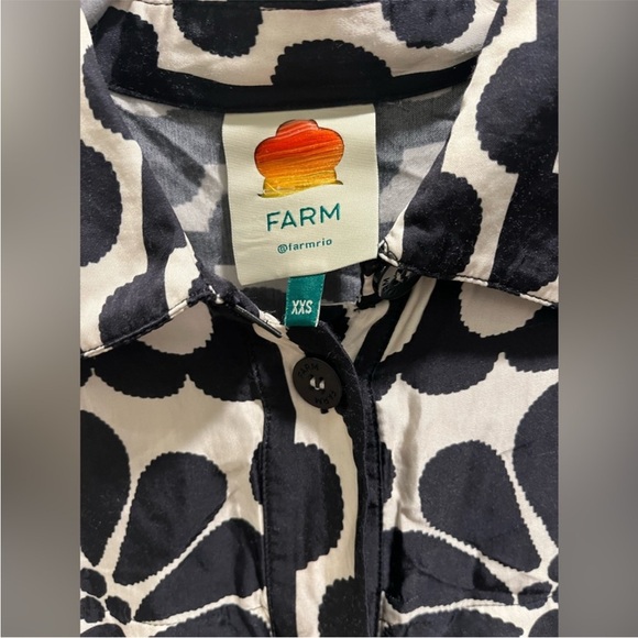 FARM‎ Rio Palermo Long Sleeve Shirtdress size XXS - Picture 6 of 13